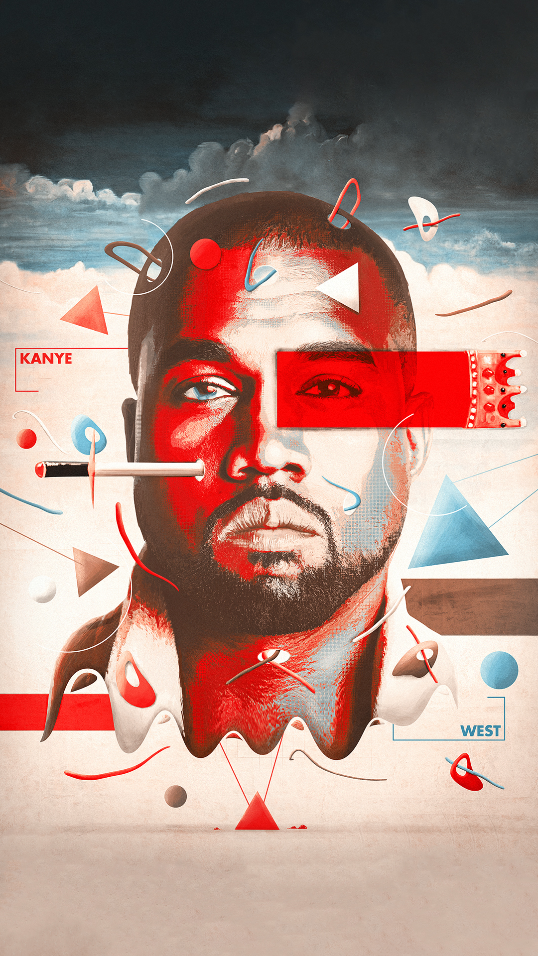 My abstract Kanye illustration : r/Kanye