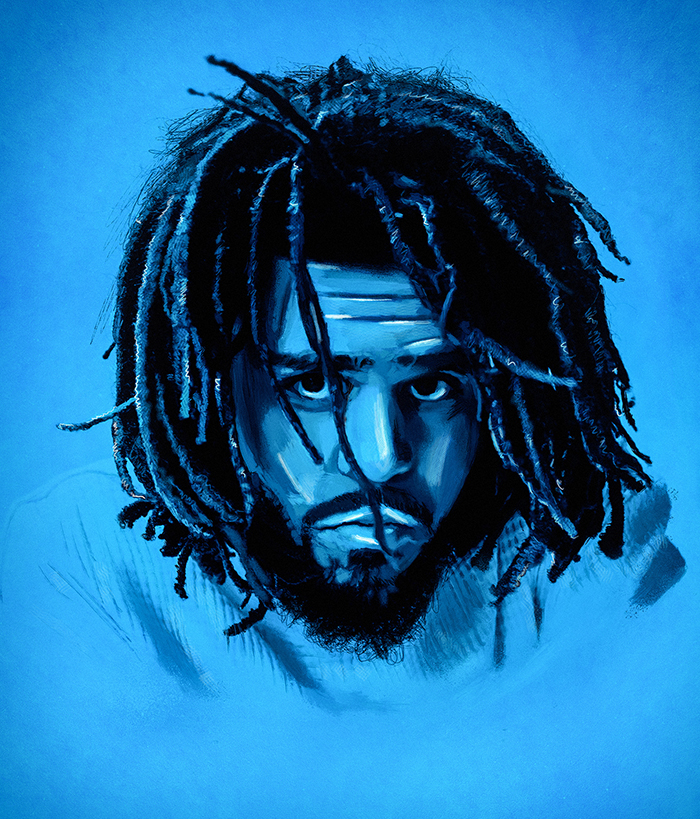 J Cole Drawing - J cole drawing poster wall poster prints teenage drawings ...