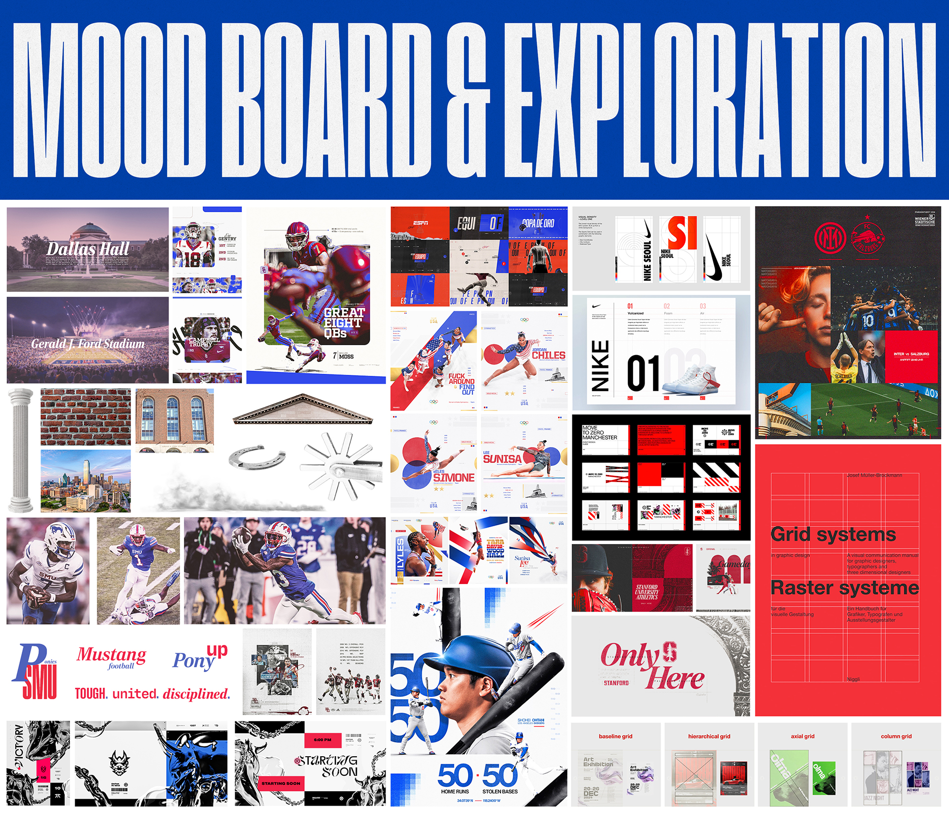 SMU Football Mood Board