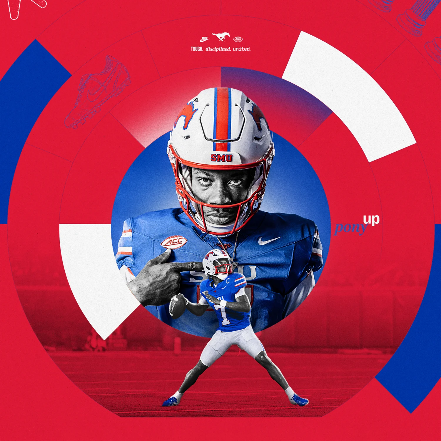 SMU Football Graphic Design